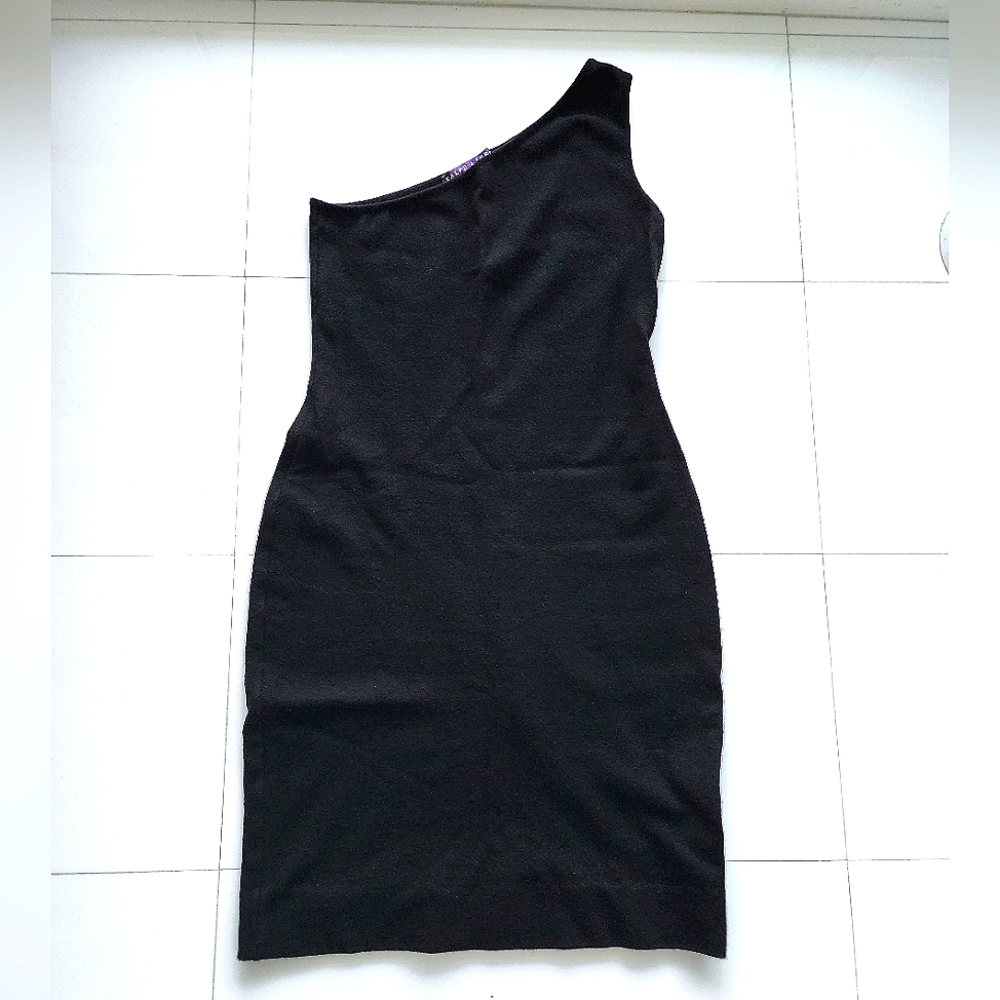 Ralph Lauren purple label one shoulder Cashmere dress.  Size M